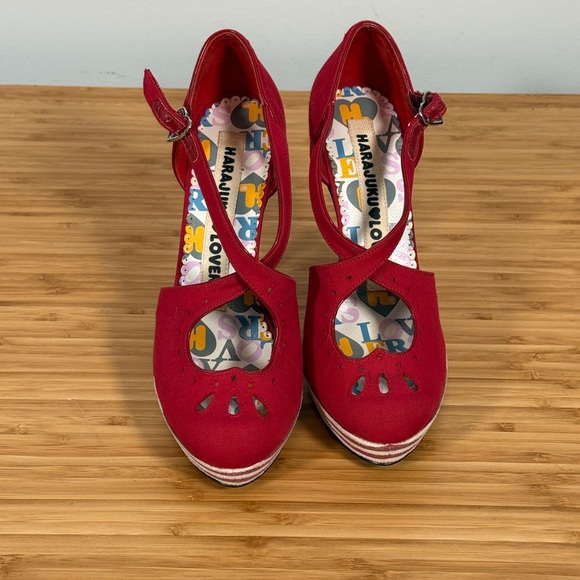 Harajuku Lovers Shoes - 🎀 Harajuku Lovers by Gwen Stefani Heels Pumps 8 1/2 Black/White Y2K Platform